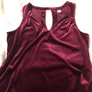 Old Navy velvet/velour tank size M